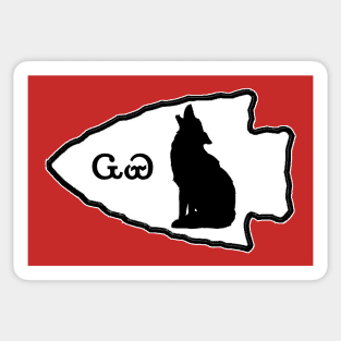 Cherokee Wolf Arrowhead - 2 Sticker